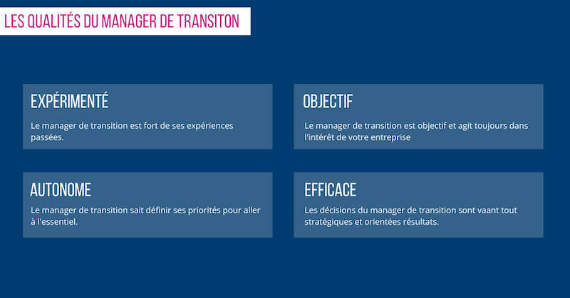 Expérimenté, objectif, autonome et efficace. Voici les qualités du manager de transitions selon ConvictionsRH